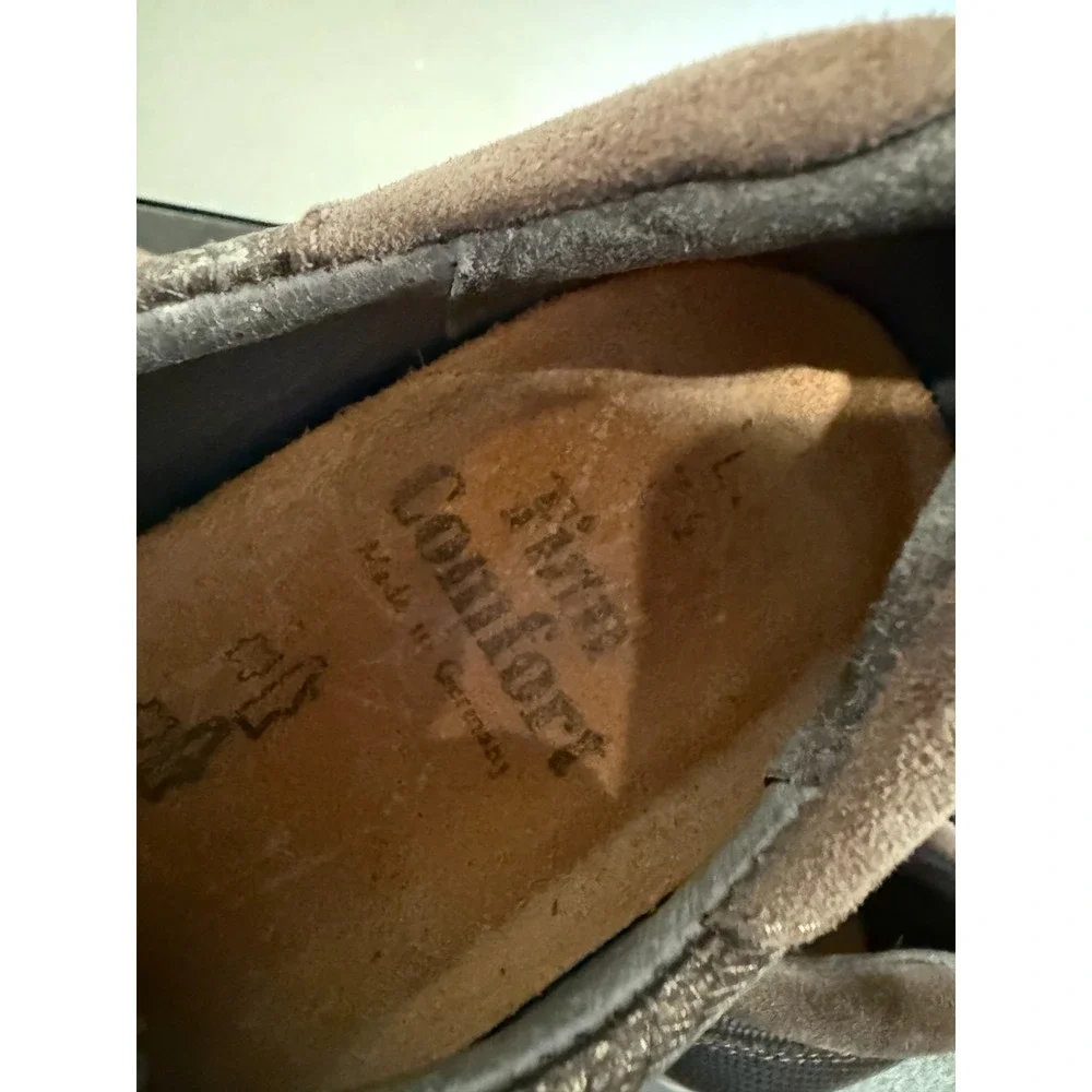 Aravon Leather Lace Up Walking Sneakers Women Sz 10 Metallic Brown‎ Shoes